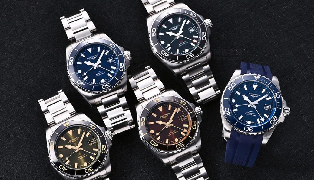 浪琴康卡斯潜水系列GMT腕表，打造非凡的时尚动感